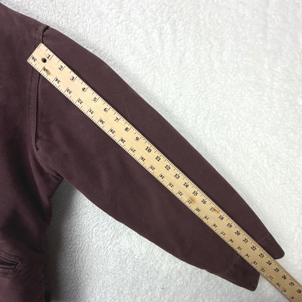 Vintage‎ Carhartt Detroit Jacket Blanket Lined Mens Medium J43 BRG Burgundy EUC - Picture 9 of 16